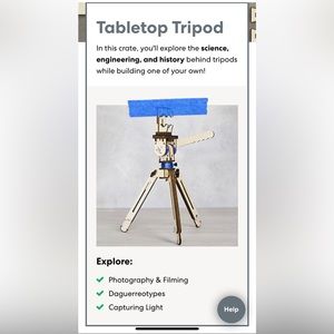 KiwiCo Eureka Crate tabletop tripod